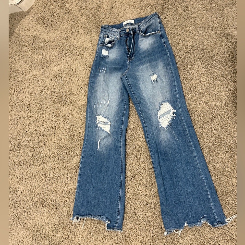 Risen Jeans distressed medium washed jeans